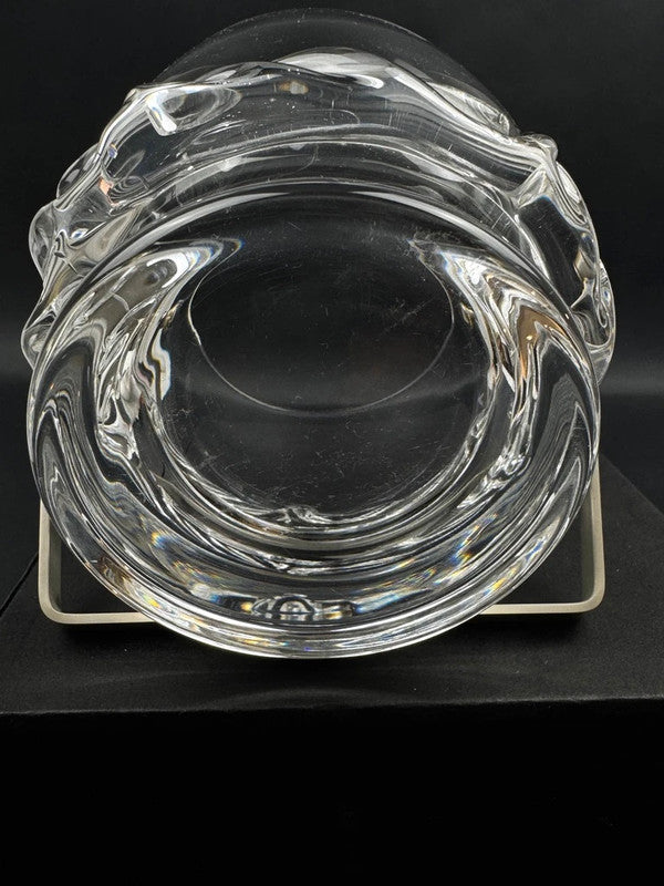 Seau à glaçons Daum France modèle Sorcy en cristal clair, hauteur 10,5 cm