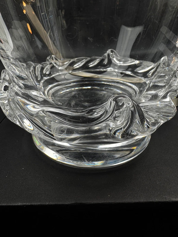 Seau à glaçons Daum France modèle Sorcy en cristal clair, hauteur 10,5 cm