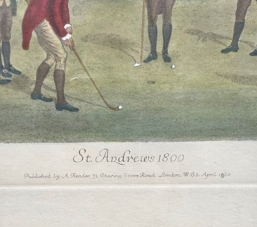 Lawrence Josset — Partie de golf à Saint Andrews en 1800, estampe encadrée — photo 2