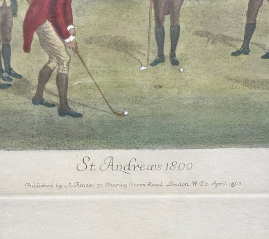Lawrence Josset — Partie de golf à Saint Andrews en 1800, estampe encadrée — photo 2