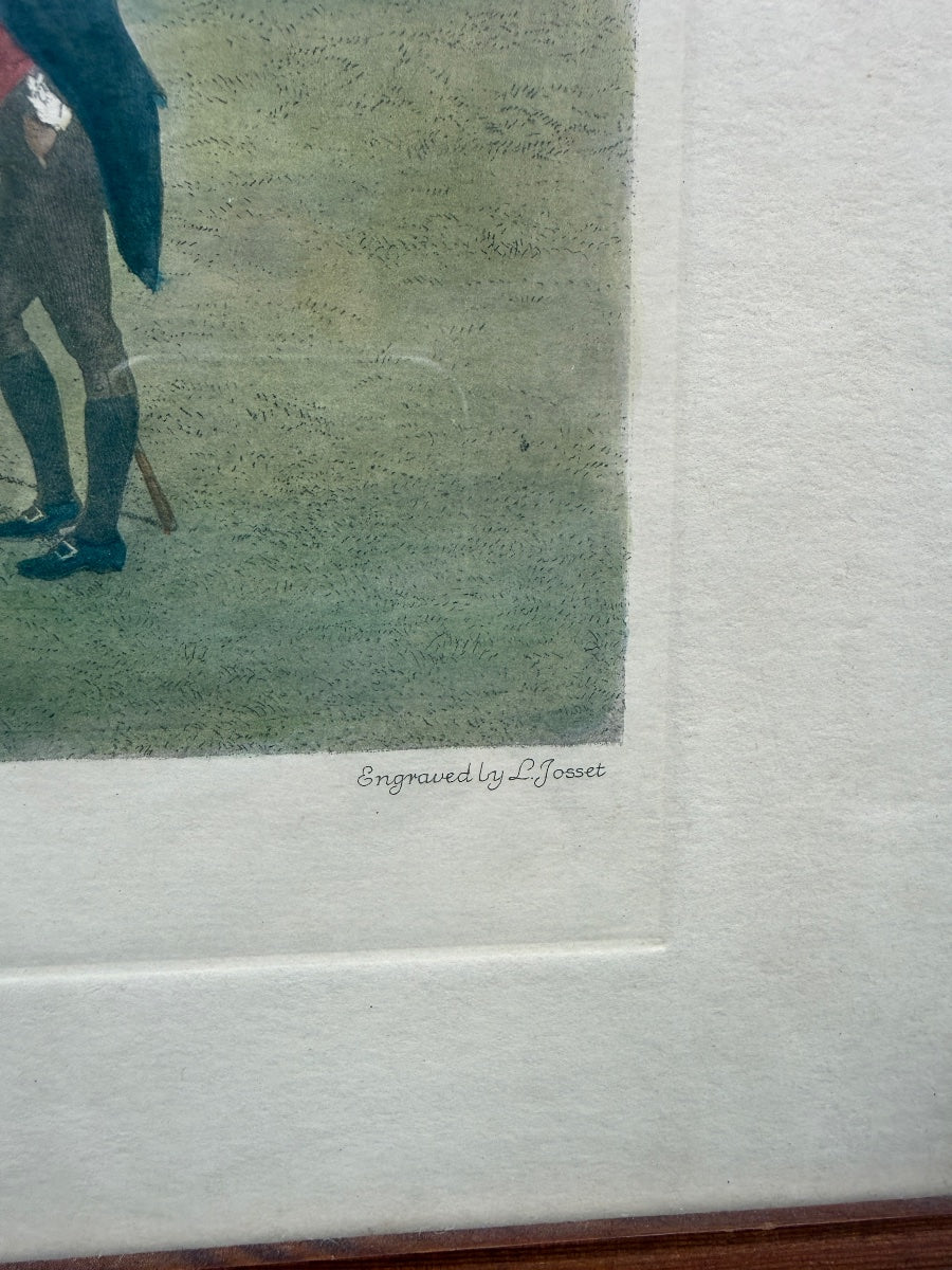 Lawrence Josset — Partie de golf à Saint Andrews en 1800, estampe encadrée — photo 3
