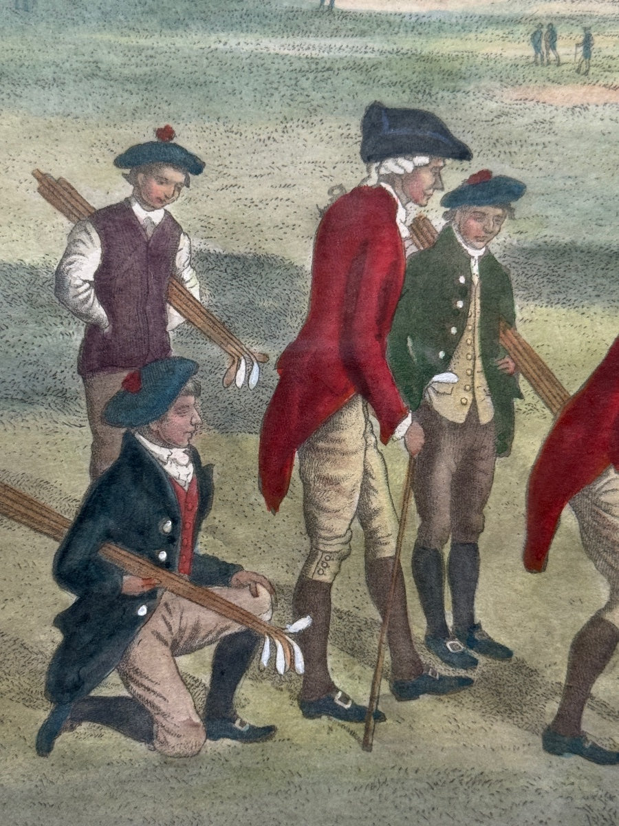 Lawrence Josset — Partie de golf à Saint Andrews en 1800, estampe encadrée — photo 5