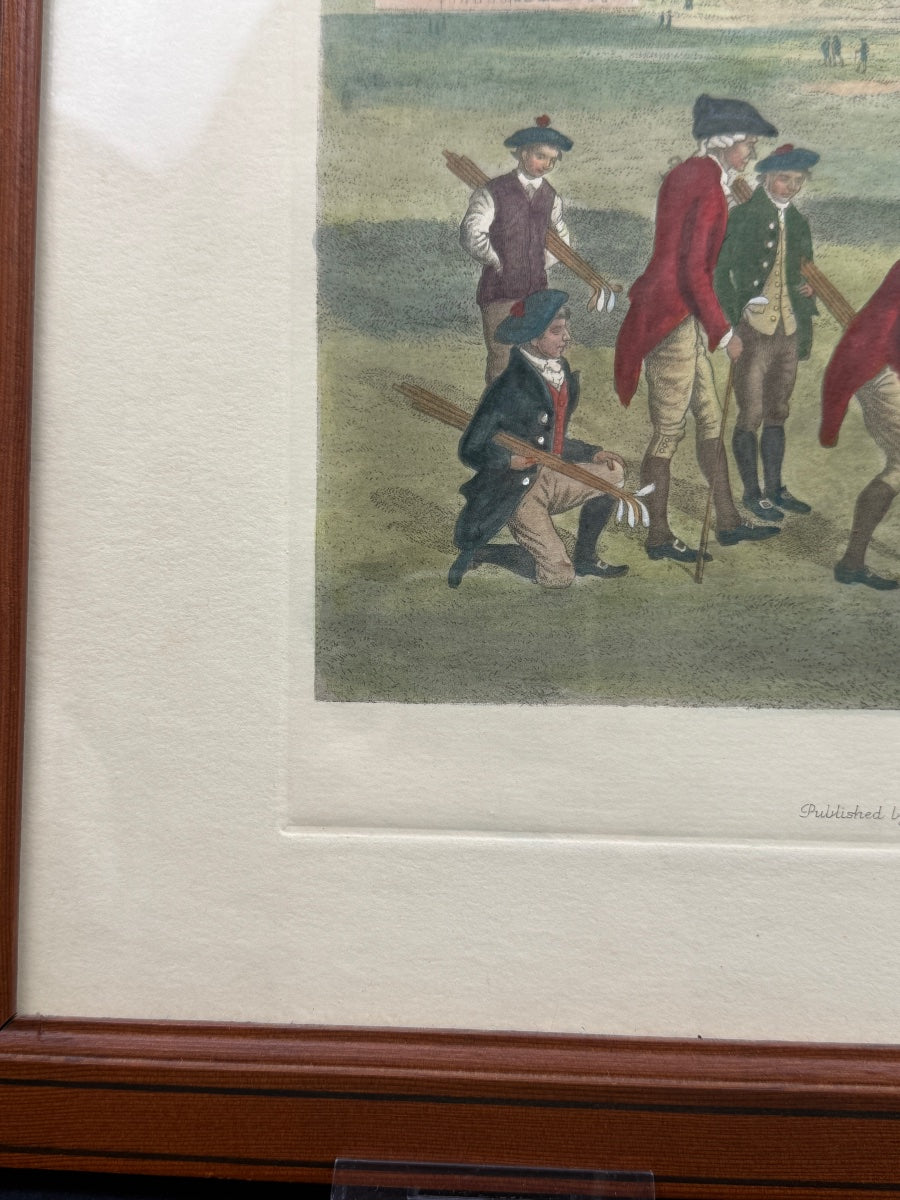 Lawrence Josset — Partie de golf à Saint Andrews en 1800, estampe encadrée — photo 9