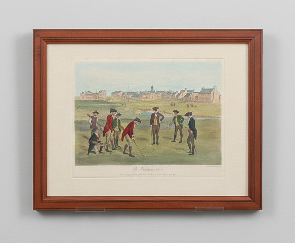 Lawrence Josset — Partie de golf à Saint Andrews en 1800, estampe encadrée — photo 1