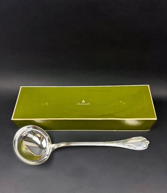Christofle, louche à potage en métal argenté modèle Marly