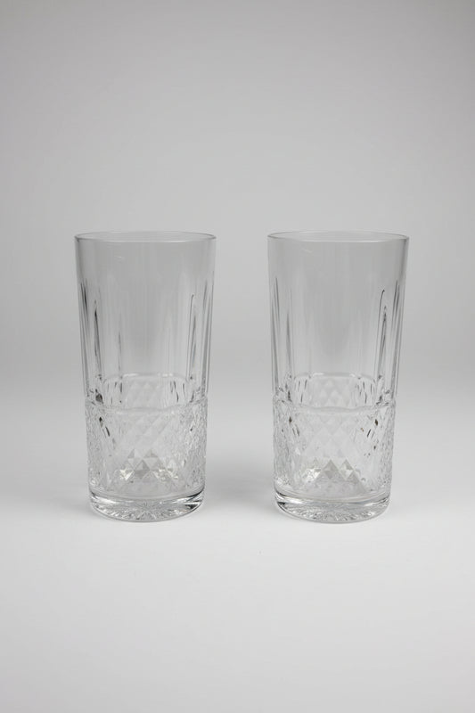 Saint-Louis modèle Tommy, suite de 2 chopes 14 cm