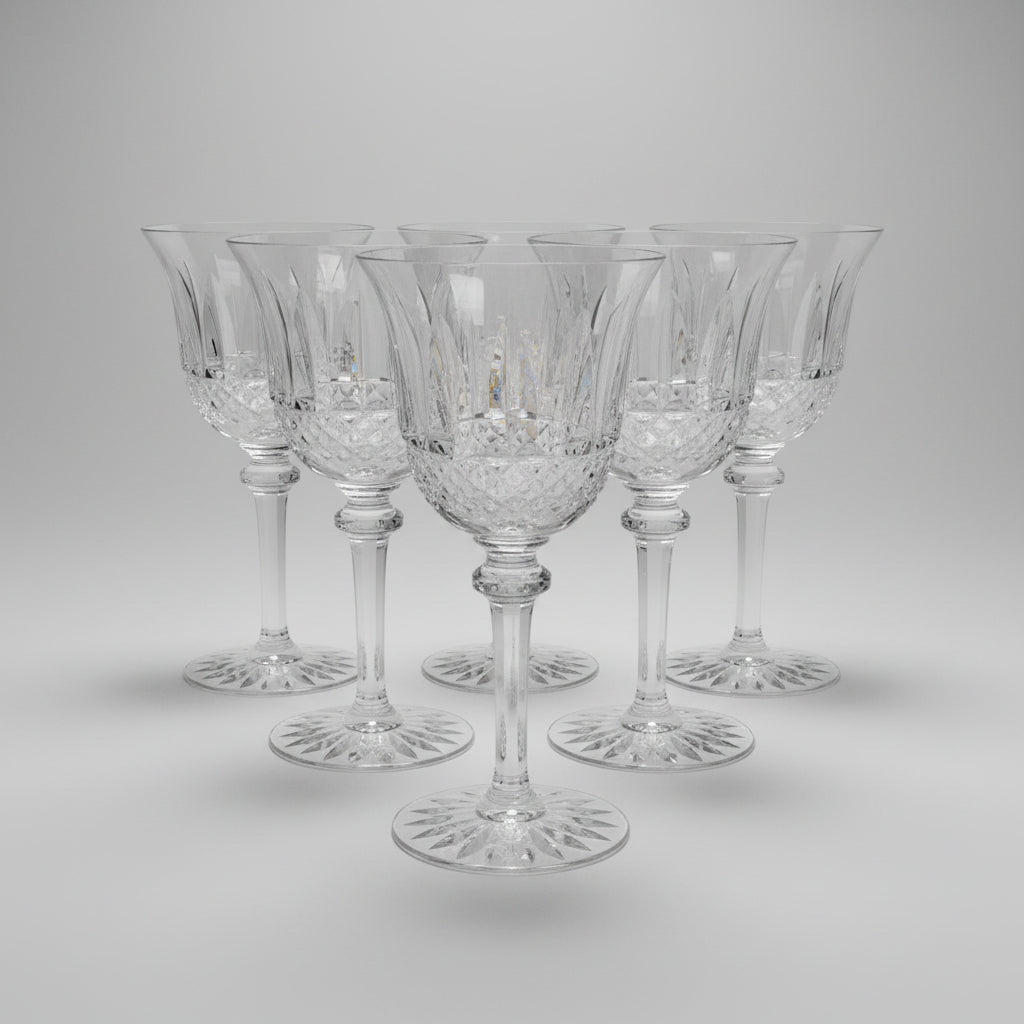 Saint-Louis modèle Tommy, suite de 6 verres à eau