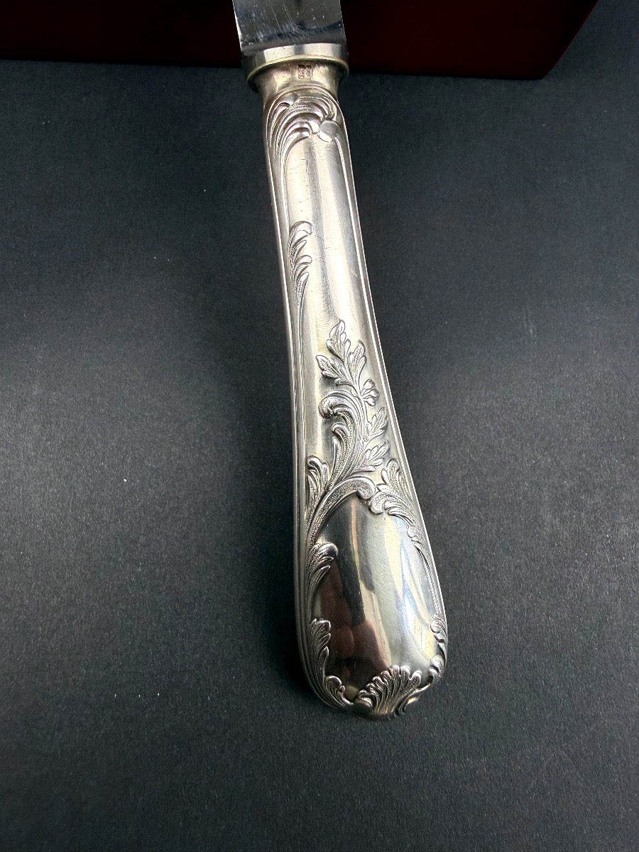 Christofle, suite de 12 couteaux de table modèle Marly