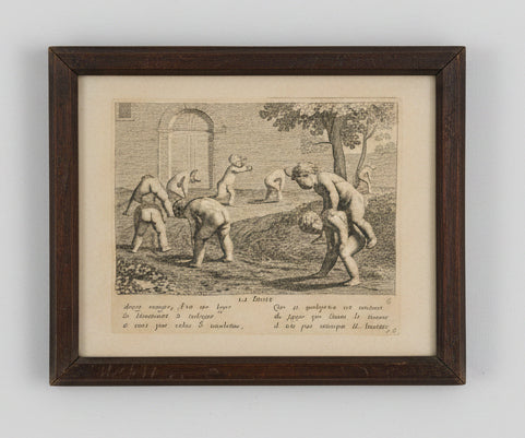 La Poste — Les Jeux et Plaisirs de l’Enfance, gravure sur cuivre d’après Stella — photo 1