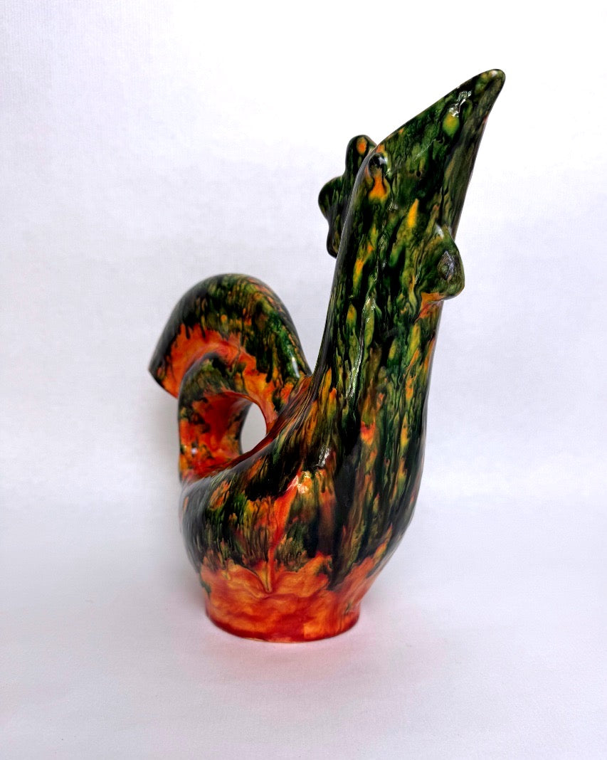 Agnès Bonnet, céramique Escalas, pichet zoomorphe, coq circa 1960