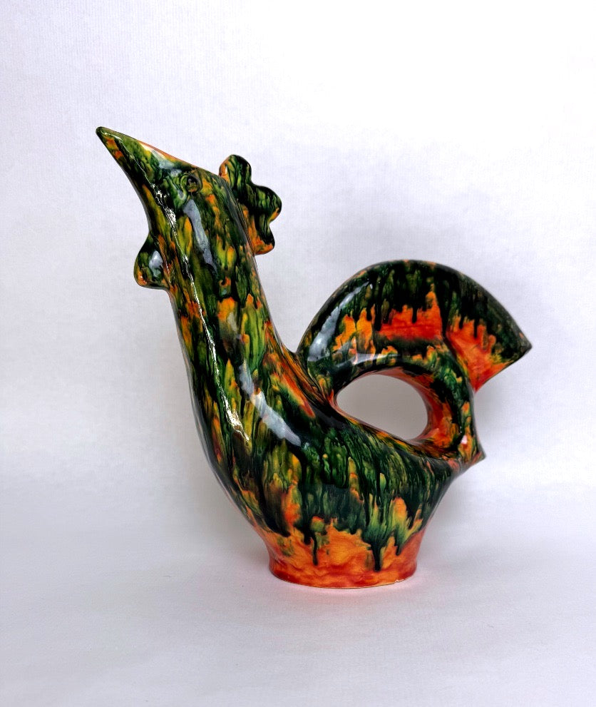 Agnès Bonnet, céramique Escalas, pichet zoomorphe, coq circa 1960