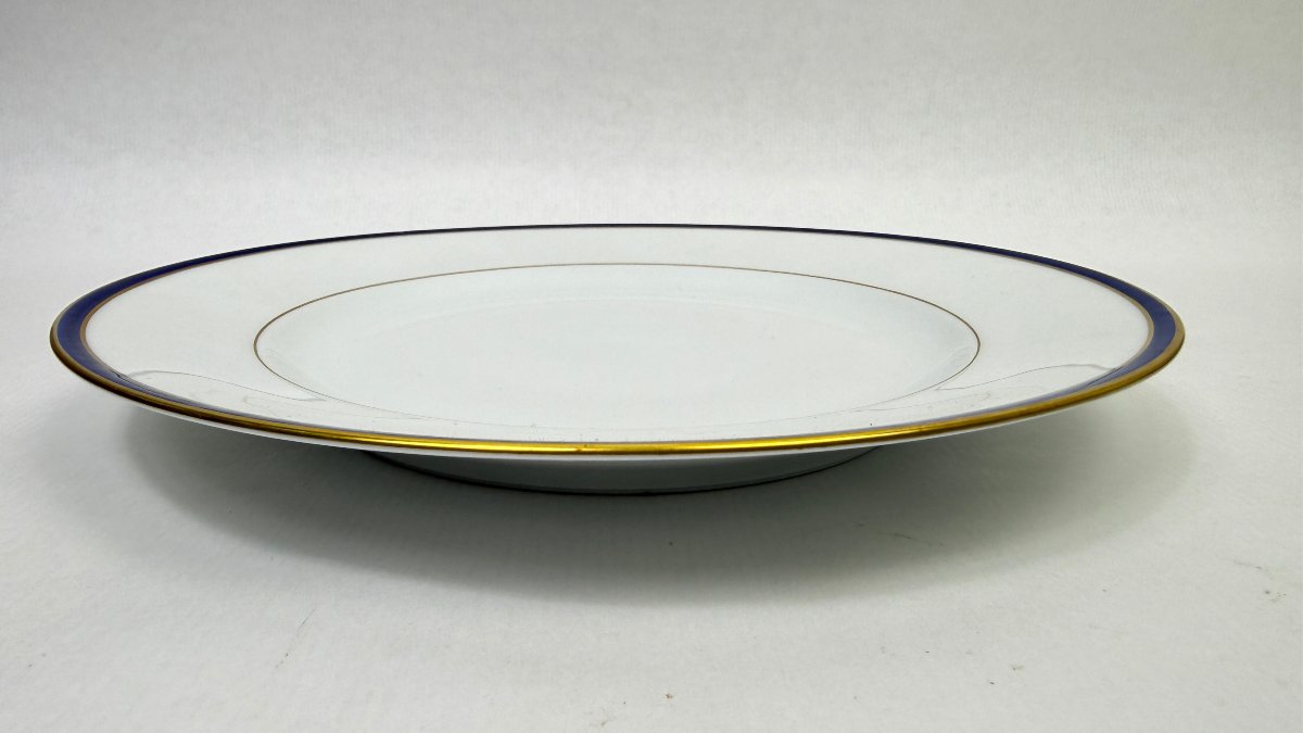 Service de table Chastagner Limoges bleu de four et or, vue 12