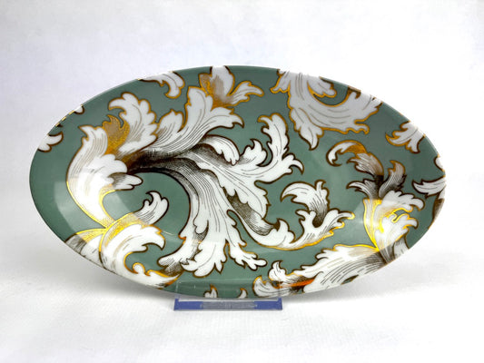 Ravier en porcelaine de Limoges Geneviève Lethu – Décor “Cipango”, 1991