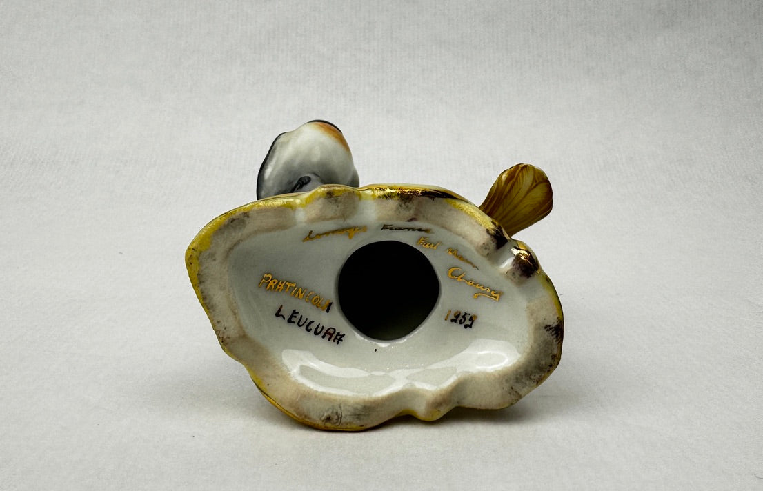 Groupe d’oiseaux en porcelaine – Pratincora Leucura, Clauzel 1959 Limoges