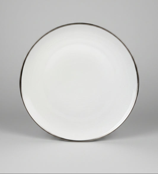 Plat à tarte  Raynaud modèle Fontainebleau platine