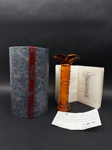 Totem « La Sirène » en cristal Saint-Louis signé Annie Faivre