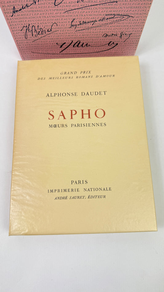Alphonse Daudet – Sapho, burin original de Decaris, Imprimerie Nationale / André Sauret, ex. n° 1225