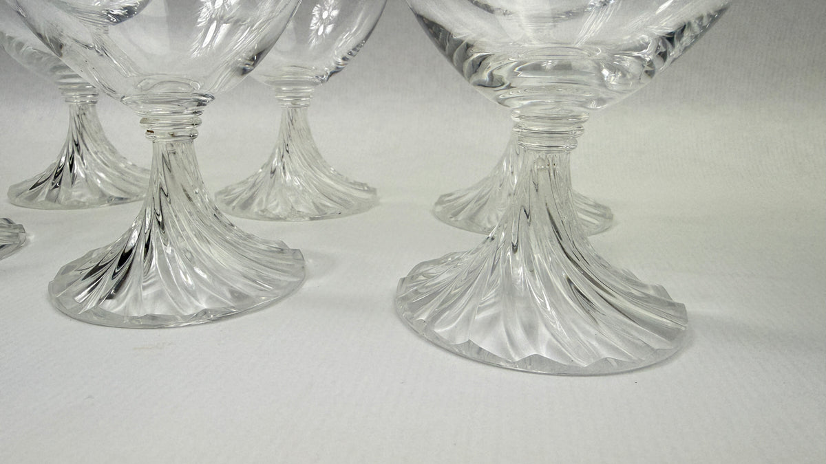 Lalique France – Rambouillet – 6 verres à vin blanc en cristal – 11 cm