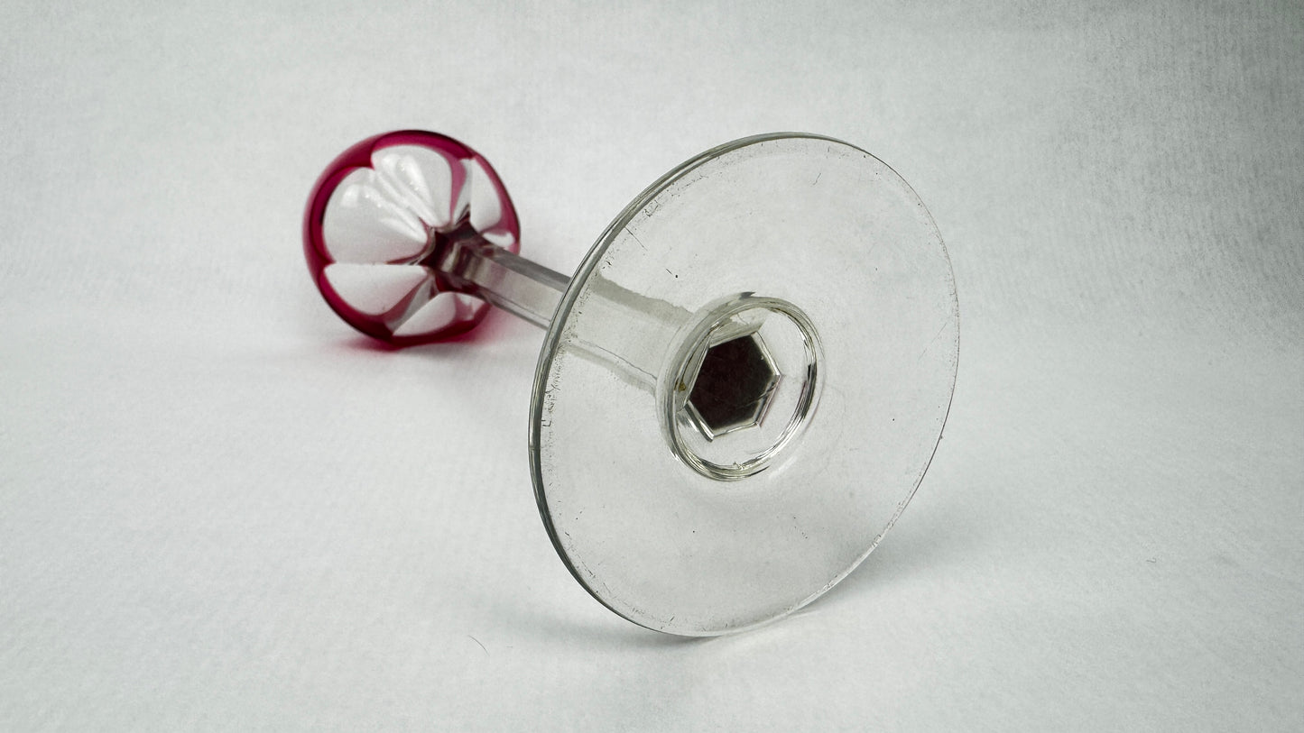 Lot de 6 verres à liqueur en cristal doublé coloré – Saint-Louis – Modèle Bristol – H. 13 cm