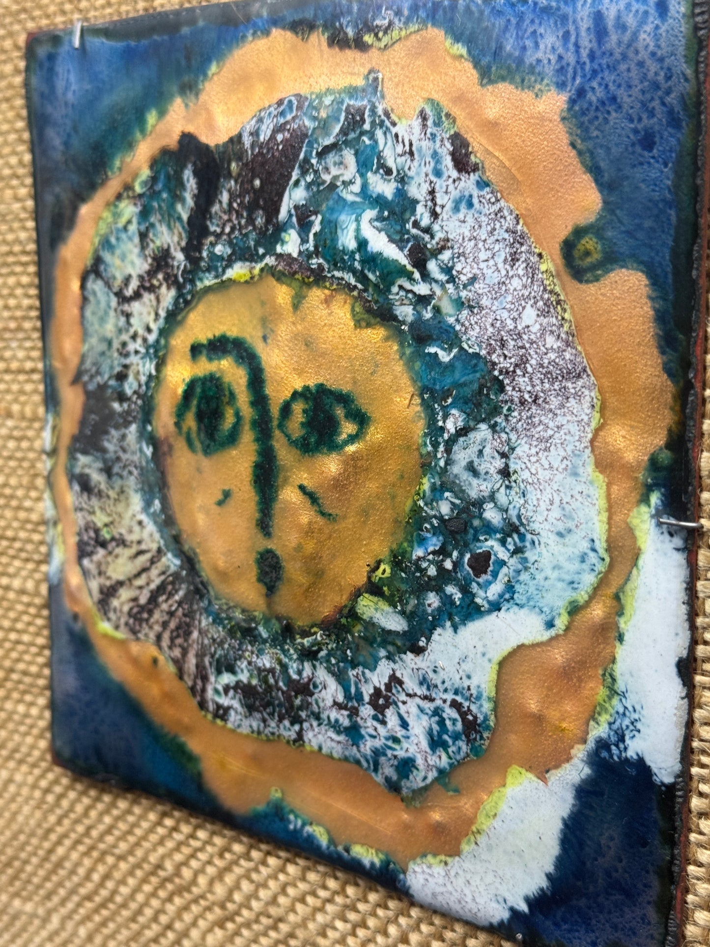 Bernadette Lépinois, émail sur cuivre, Soleil c. 70