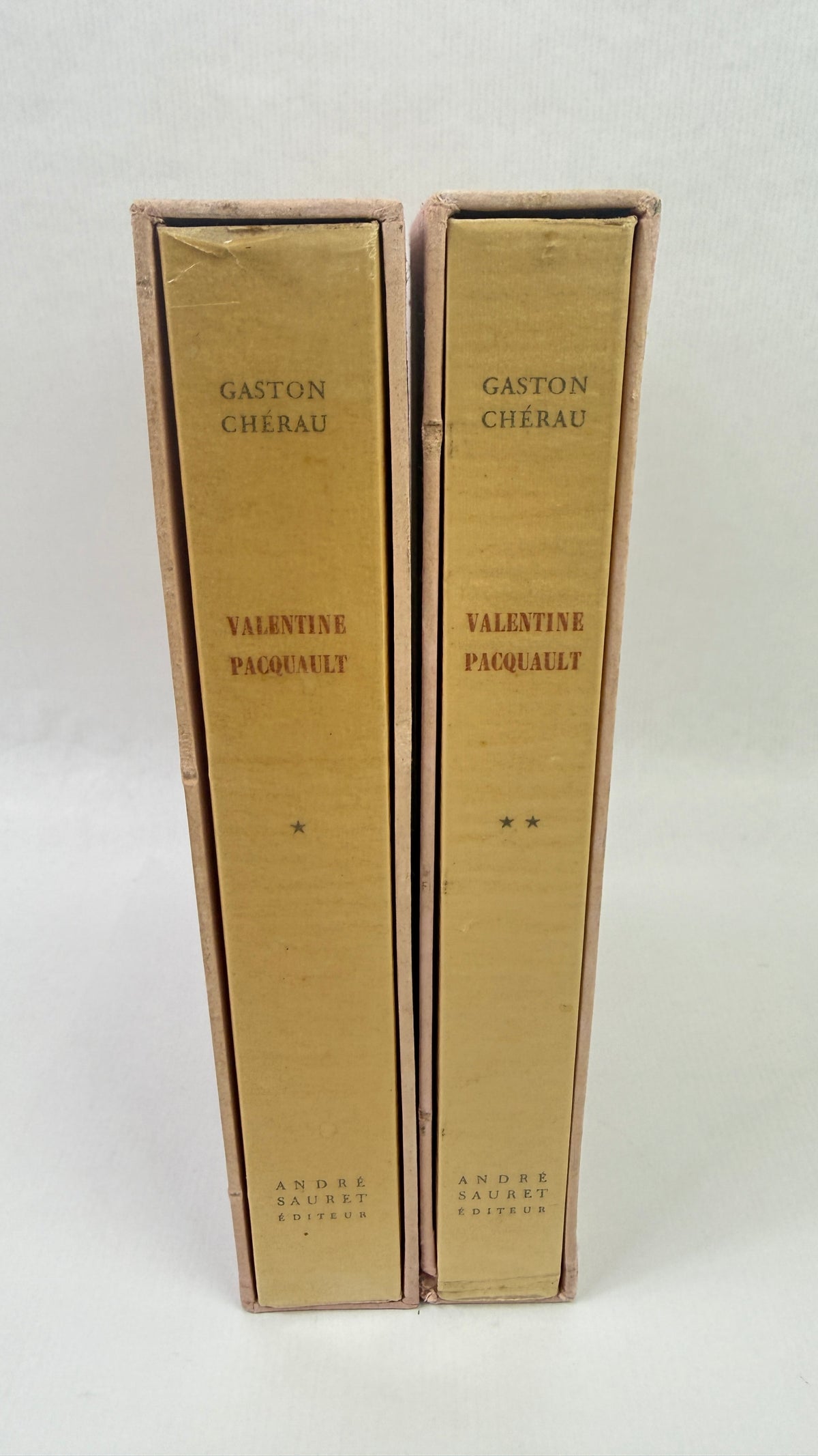 Gaston Chérau – Valentine Pacquault, 2 volumes, eau-forte de Jacquemin, Imprimerie Nationale / André Sauret, ex. n° 1225