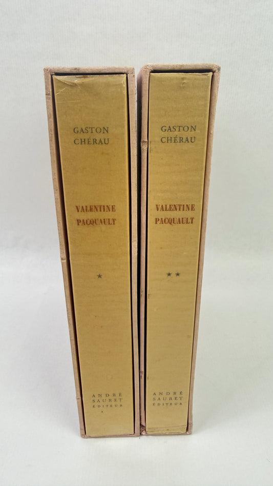Gaston Chérau – Valentine Pacquault, 2 volumes, eau-forte de Jacquemin, Imprimerie Nationale / André Sauret, ex. n° 1225