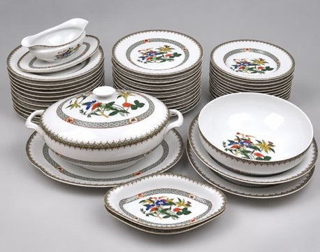 Service numéroté Volubilis bleus Vieux Chine – Les Maîtres Porcelainiers Limogeauds