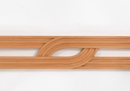 Vincent Gonzalez : applique murale sculptée bois cintré design années 1970