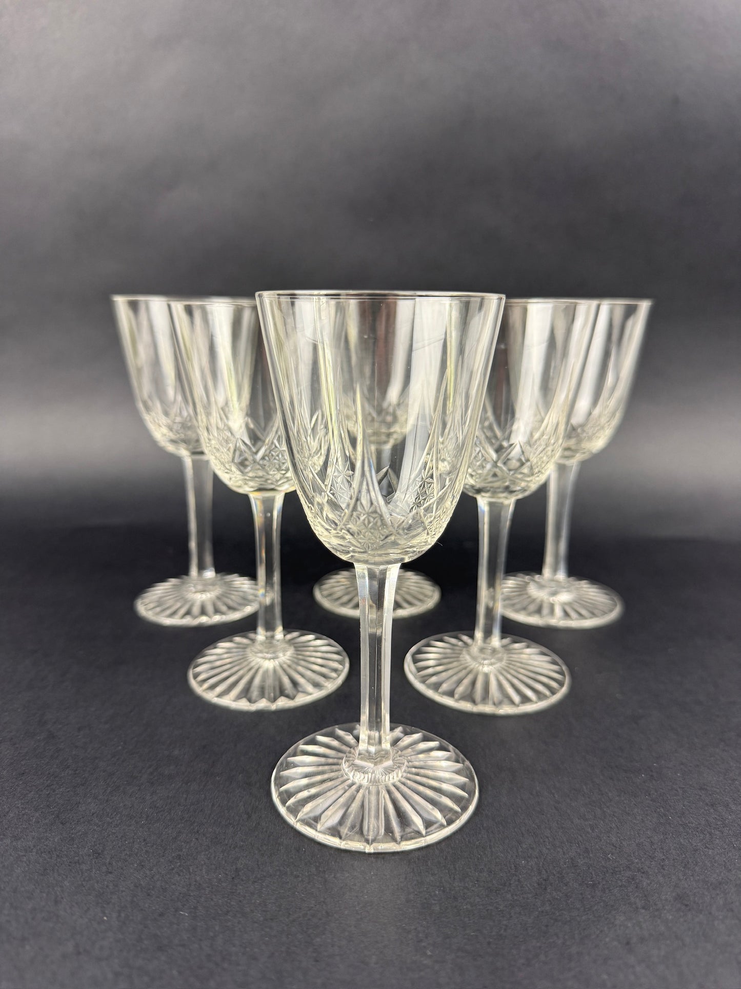 Baccarat, service Epron, suite de 6 verres à vin blanc taille 4