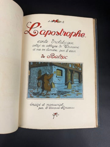 Honoré de Balzac L'apostrophe. Conte drolaticque colligé ez abbayes de Touraine