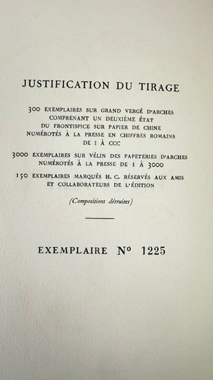 Anatole France – Le Lys rouge, lithographie originale de Van Dongen, Imprimerie Nationale / André Sauret, ex. n° 1225