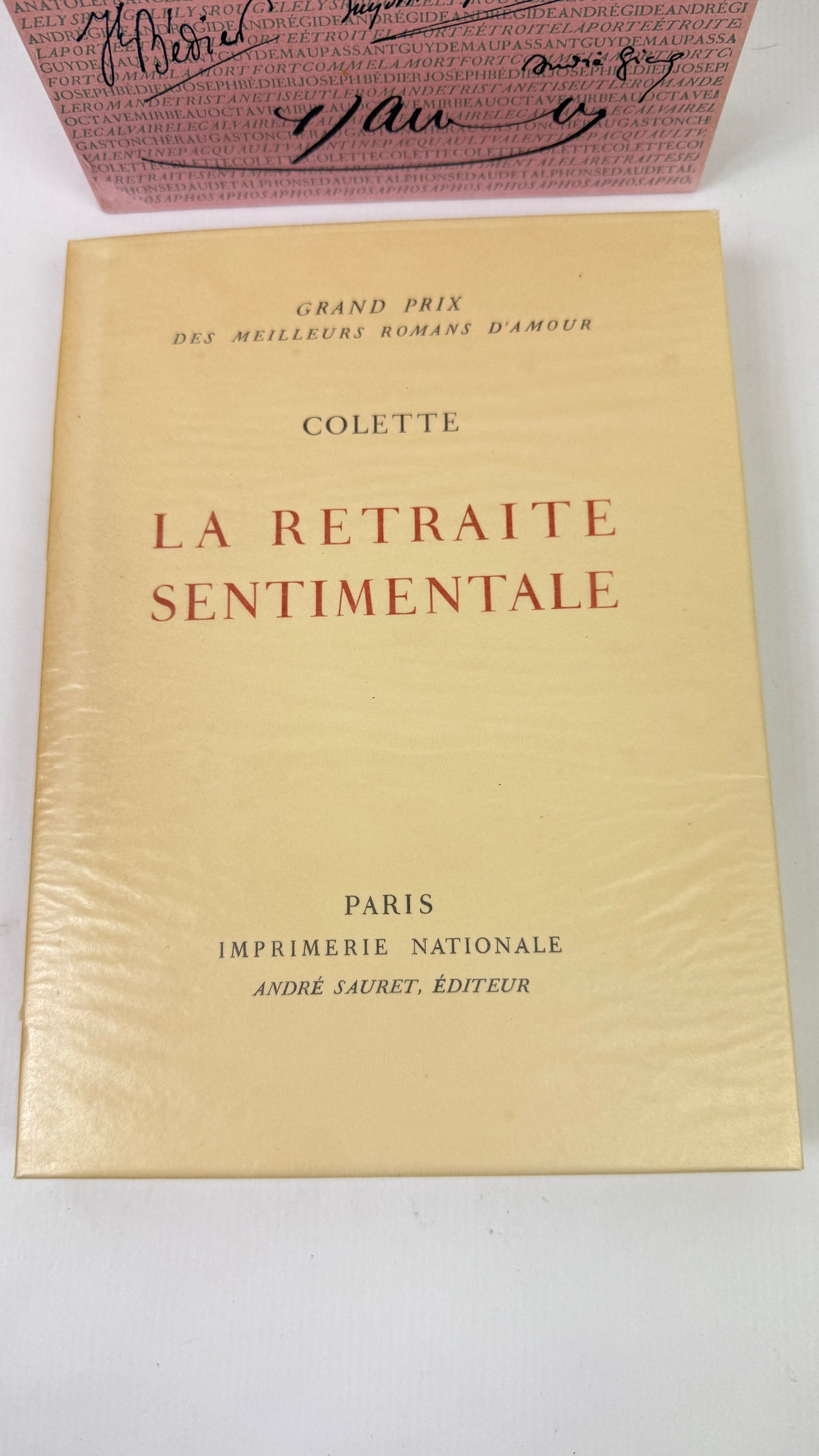 Colette – La Retraite sentimentale, frontispice de Dunoyer de Segonzac, Imprimerie Nationale / André Sauret, ex. n° 1225