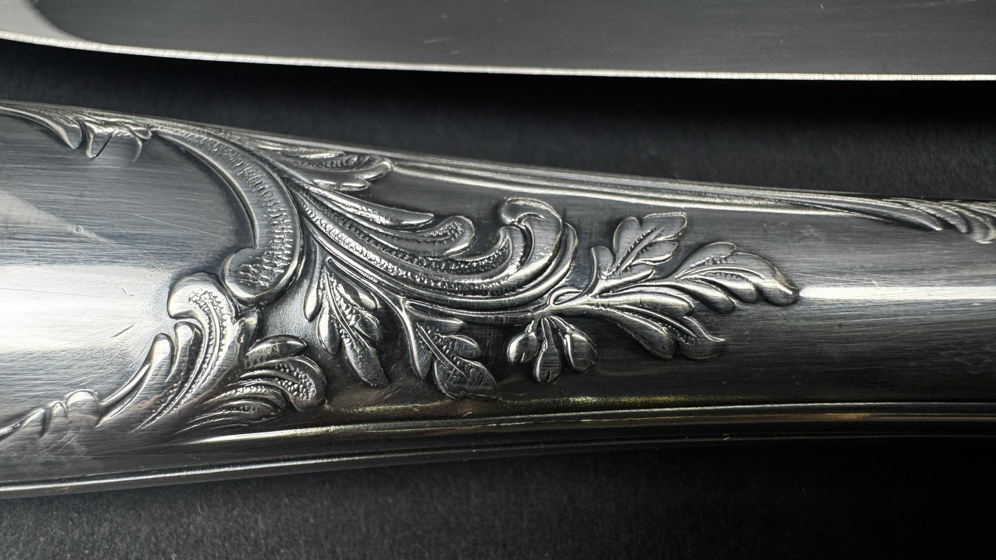 Lot de 6 couteaux de table Christofle modèle Marly – métal argenté – 24,5 cm