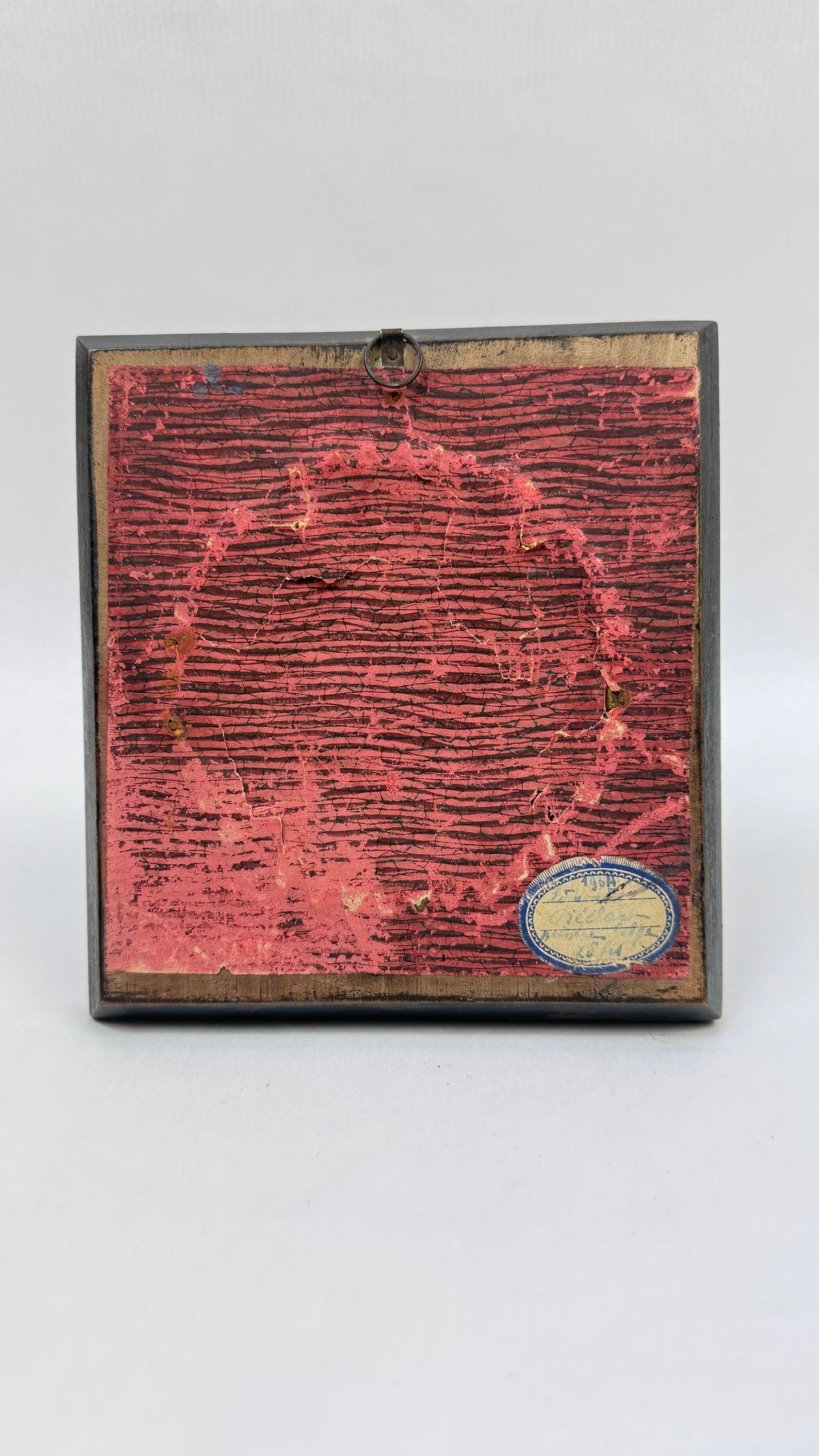 Bouquet de fleurs, miniature peinte dans son cadre noir et or, vers 1900