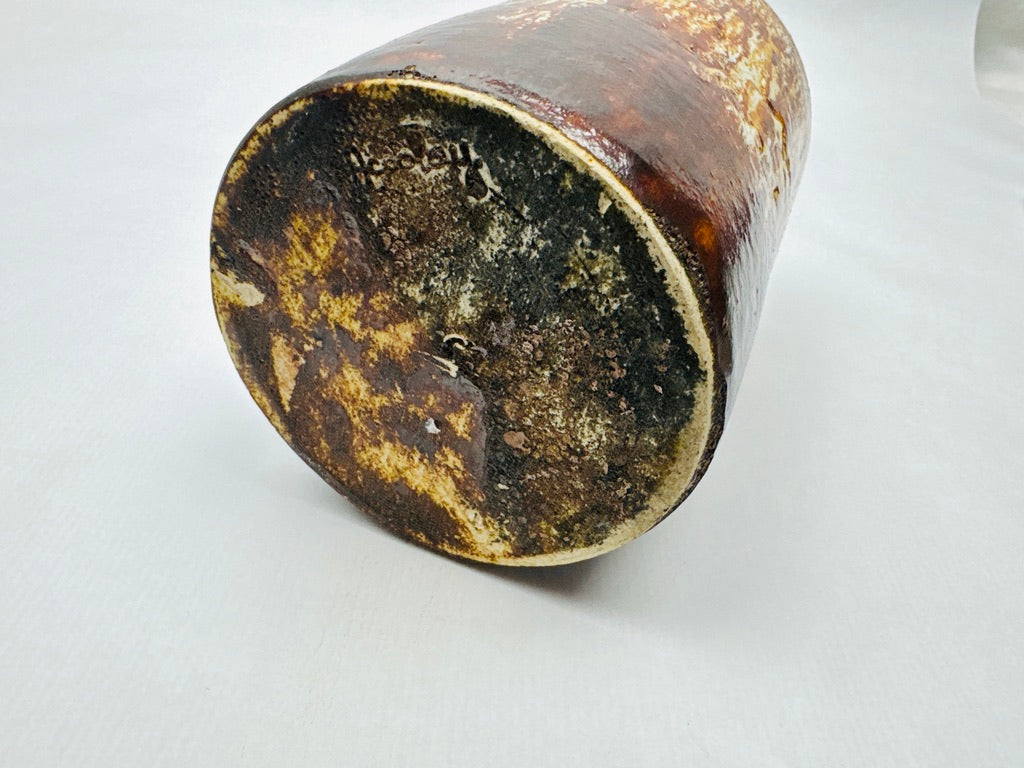 Vase cylindrique en grès émaillé Accolay, vers 1960