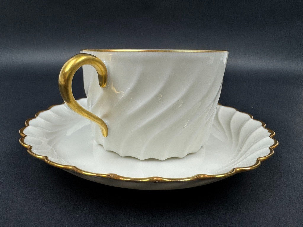 Service à thé en porcelaine blanche "Torsade"  ou "Tors"  Théodore Haviland