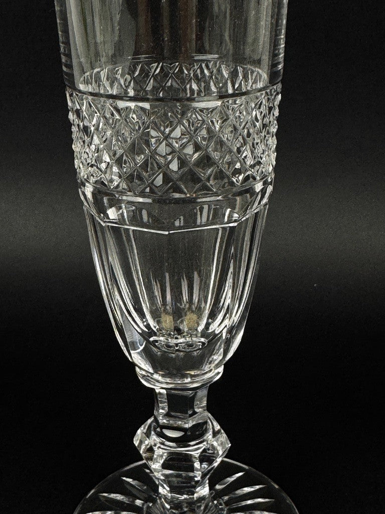 6 flûtes à champagne en cristal Saint Louis – modèle Trianon – 18 cm