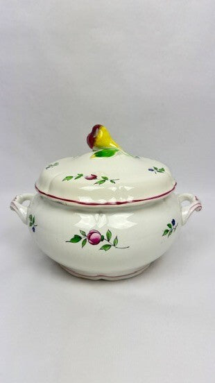 Boch Frères, La Louvière, soupière décor floral