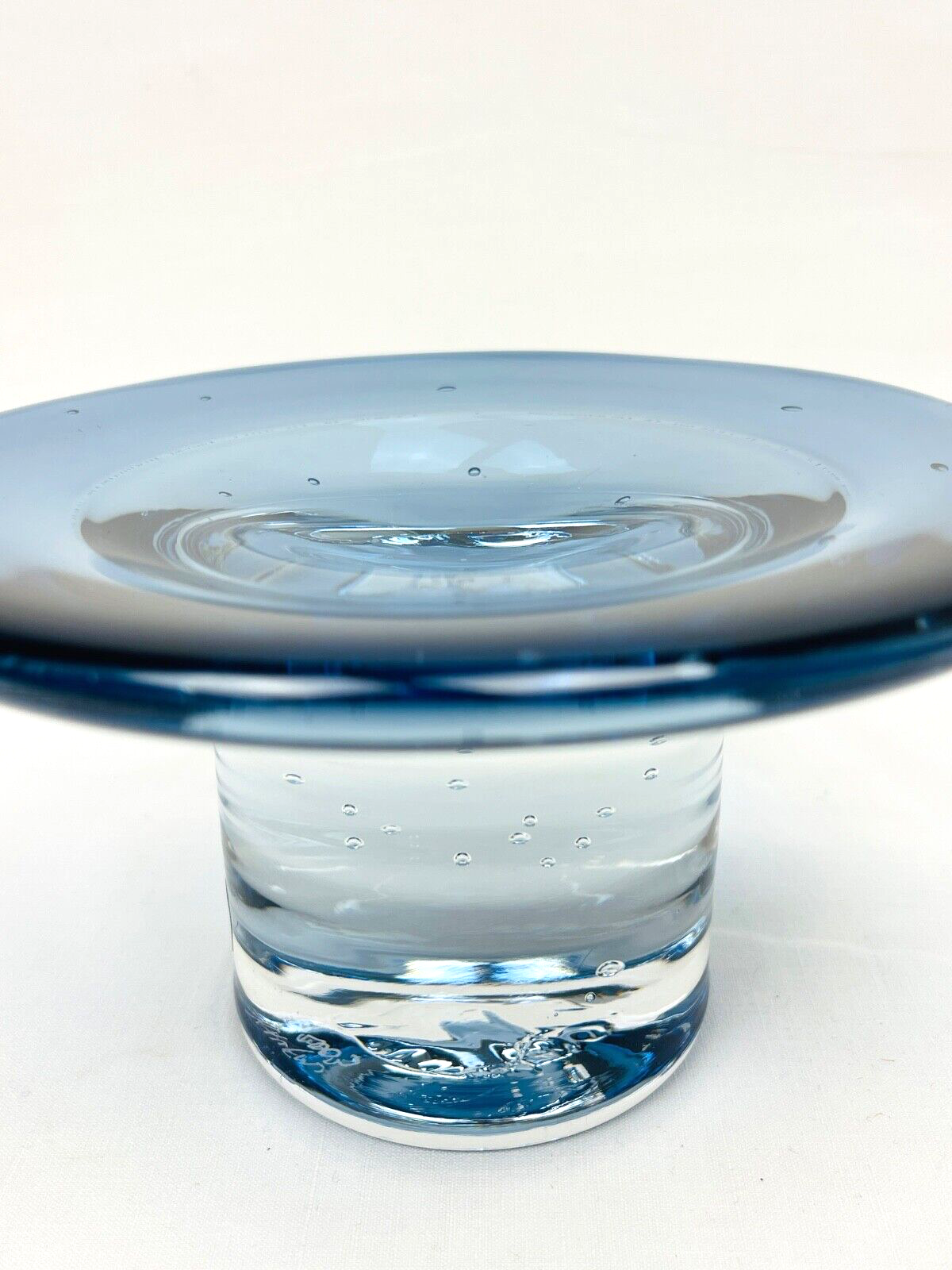 Coupe sur pied en verre bullé Regina Kaufmann pour Glas Hagen Hütte