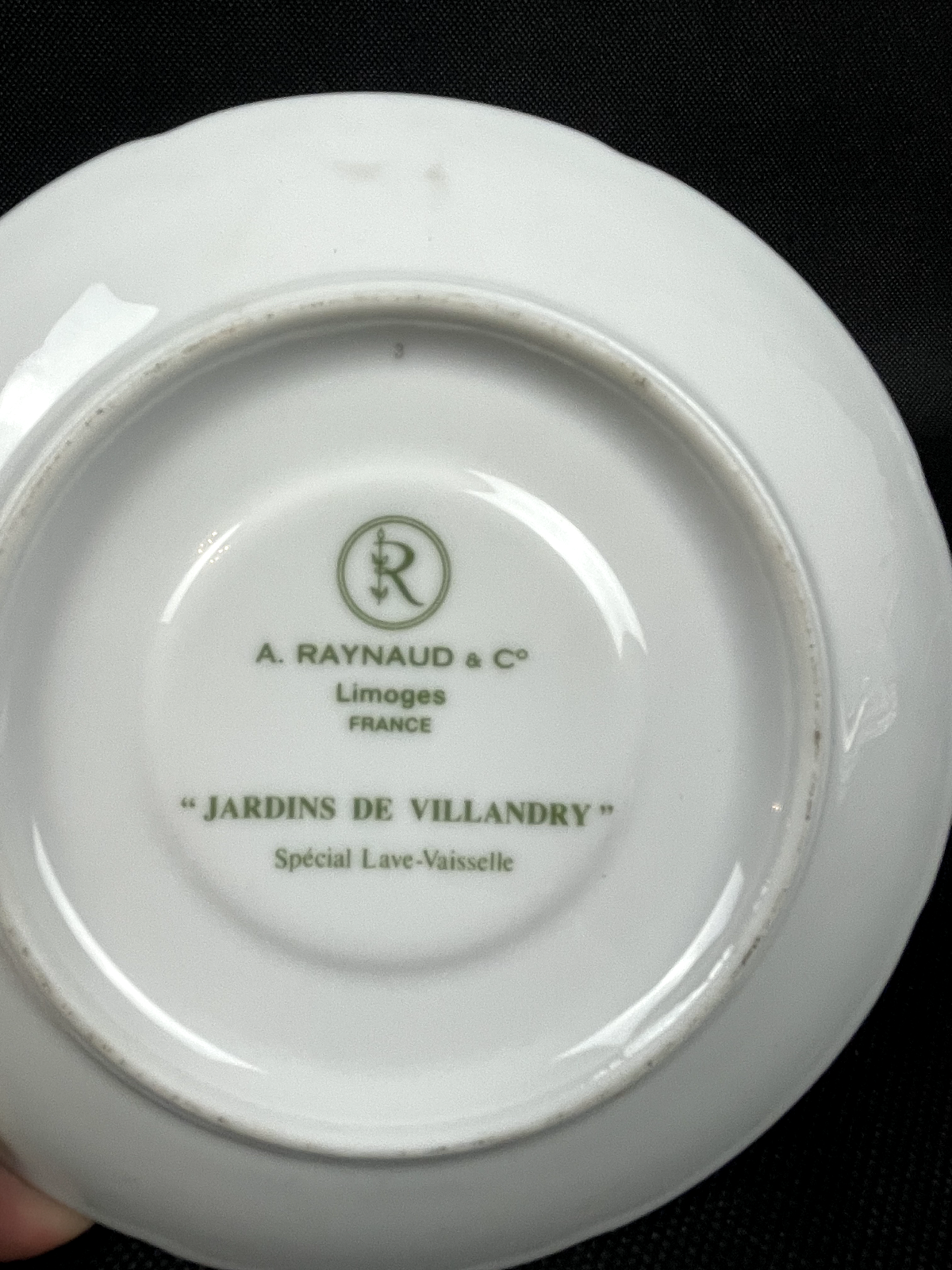 Petite sous-tasse  en porcelaine Raynaud Limoges Jardins de Villandry neuve n°2