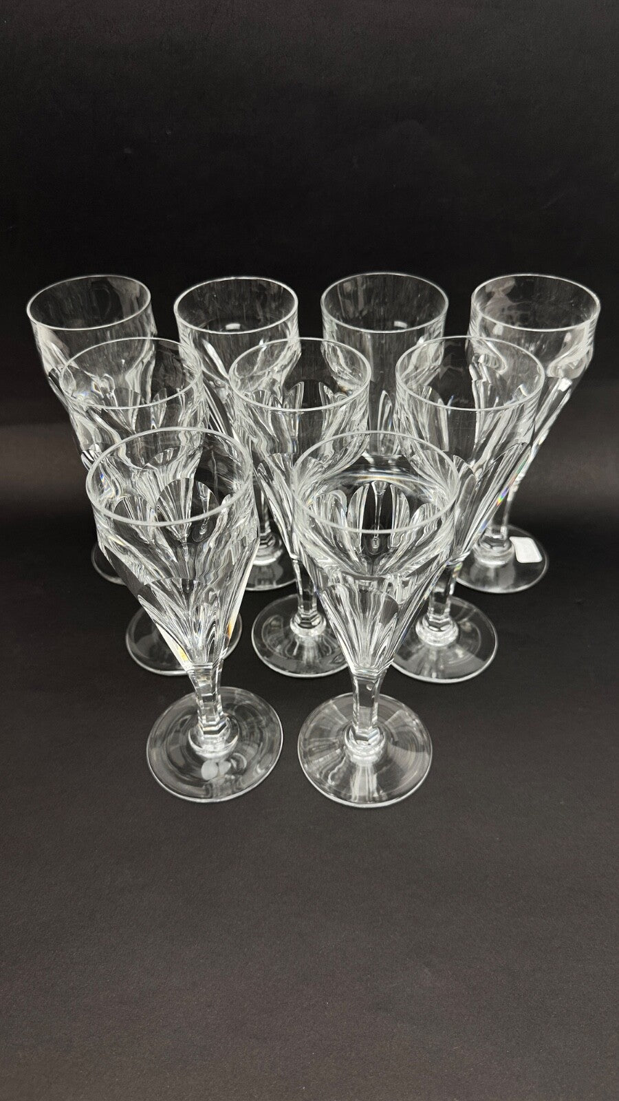 Baccarat, Suite De 9 Flûtes à Champagne Modèle Duchesse De Dino