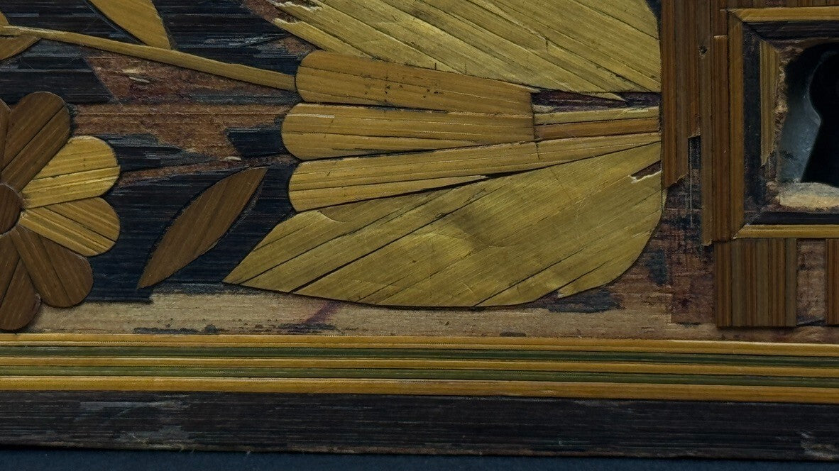 Coffret boîte à couture en marqueterie de paille Fin XVIIIème début XIXème