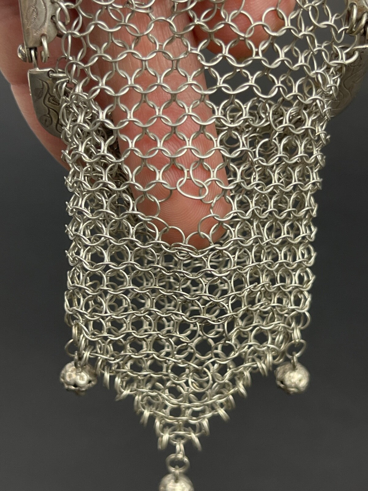 Ancienne  bourse, aumônière en argent massif n°7