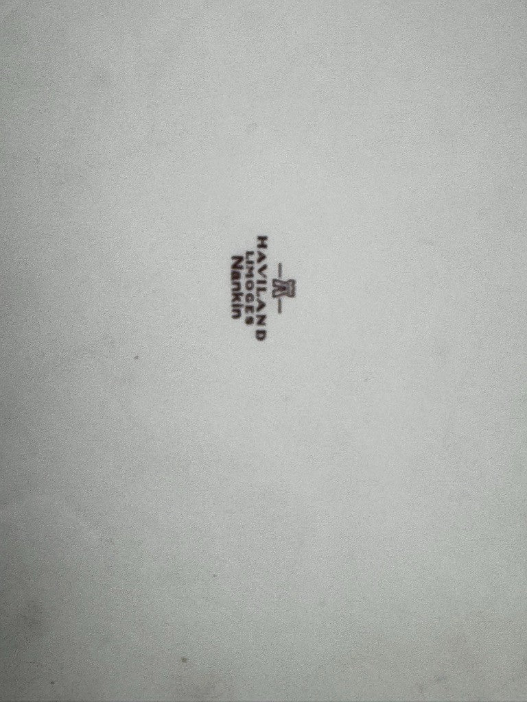 Plat à tarte Haviland modèle Nankin bleu et or