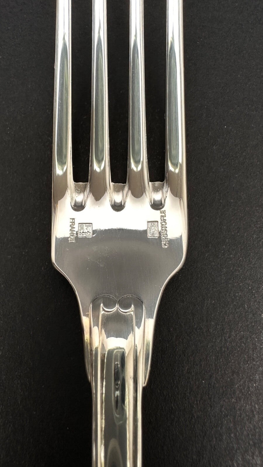Christofle, fourchette à entremets,  modèle Vendôme, Paris. Neuve.