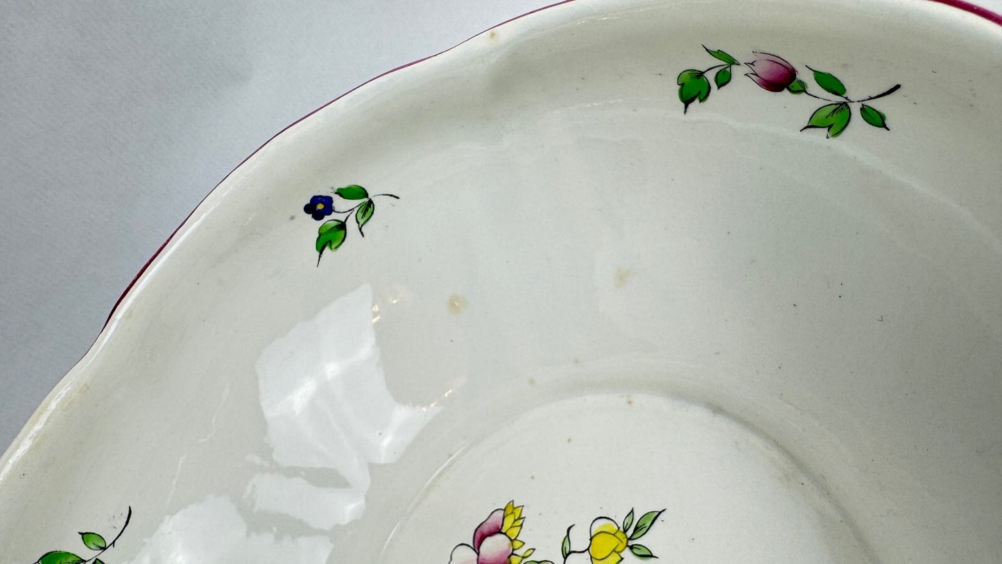 Boch Frères, La Louvière, soupière décor floral