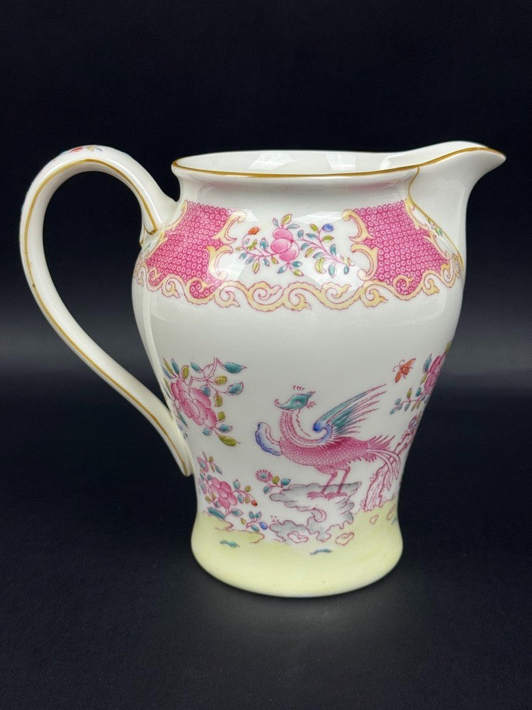 pichet en porcelaine fine Minton modèle Pink Cockatrice 15,5 cm