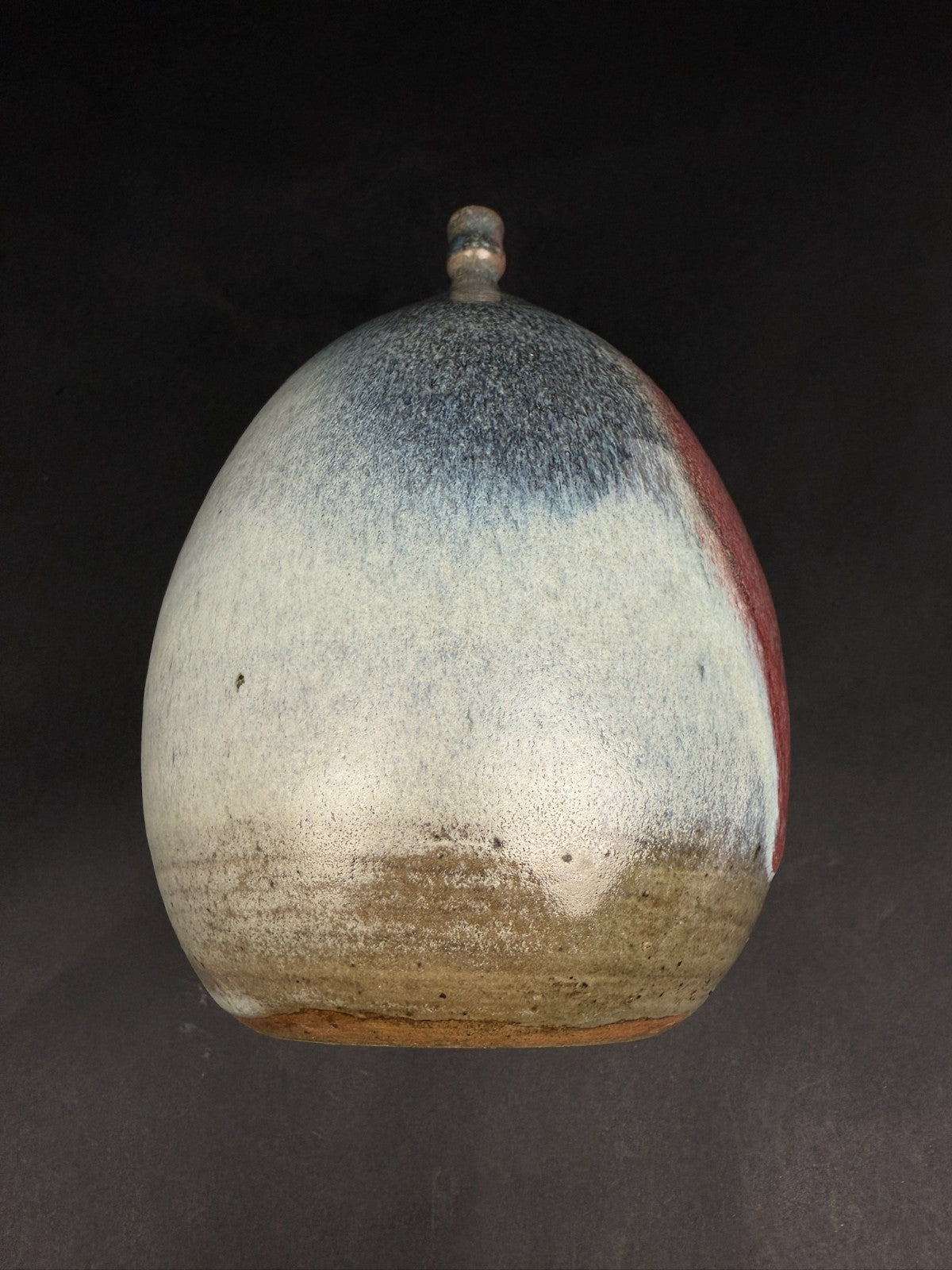Vase en grès clair de lune, atelier Feu Follet, Penne (Lot-et-Garonne), XXe