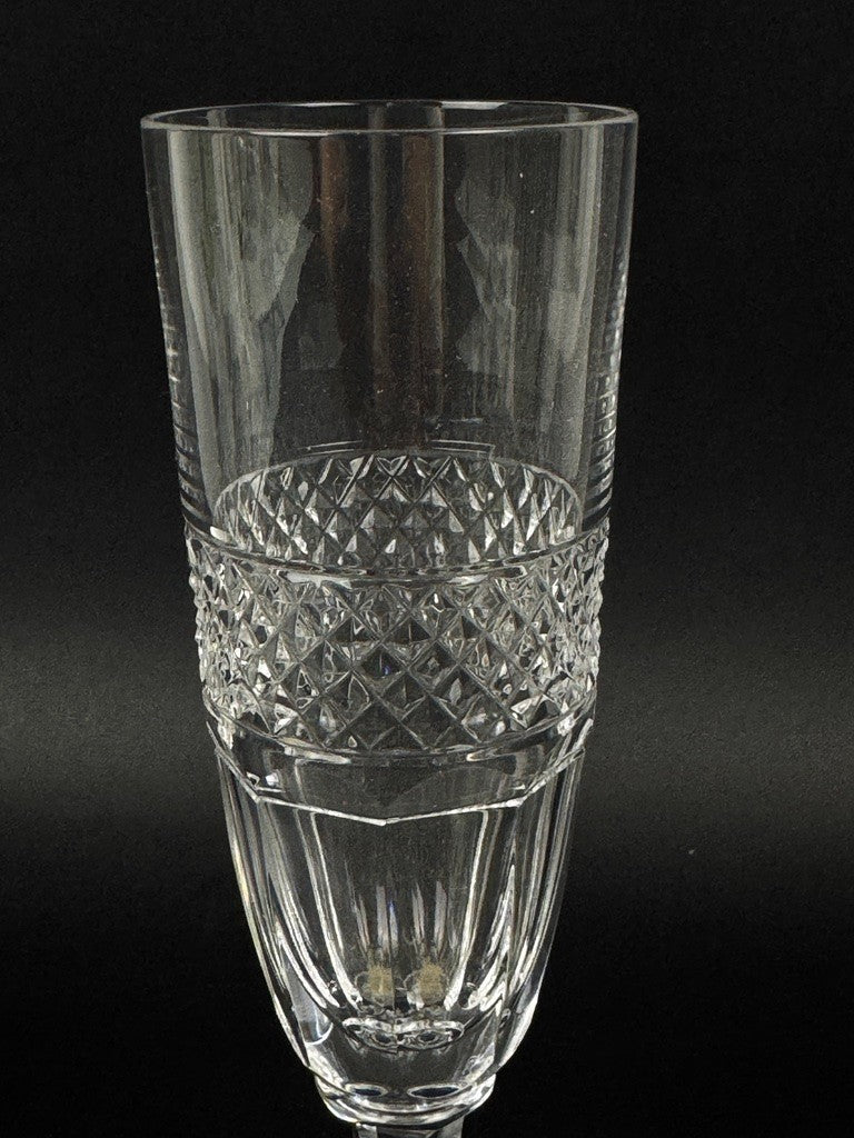 6 flûtes à champagne en cristal Saint Louis – modèle Trianon – 18 cm