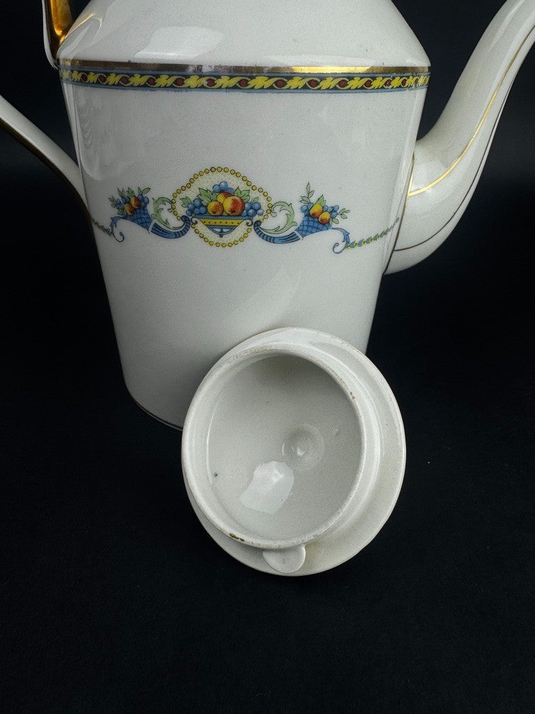 Service à thé en porcelaine Bernardaud Limoges décor Corne d’abondance